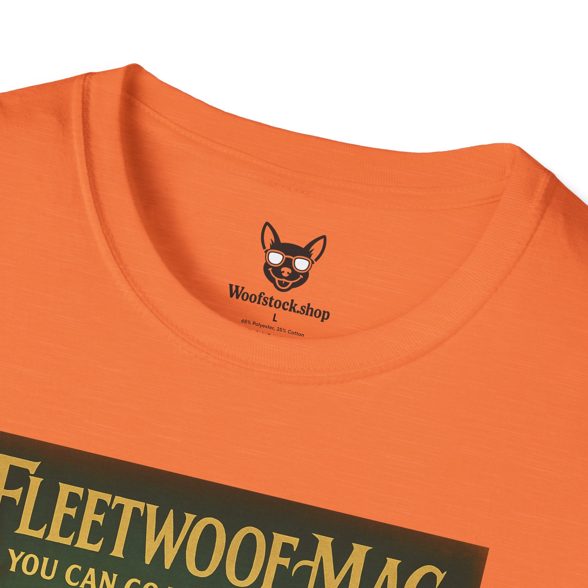 Fleetwood Mac Concert Poster Dog Parody Unisex Softstyle T-Shirt – Funny Tee for Music and Dog Lovers